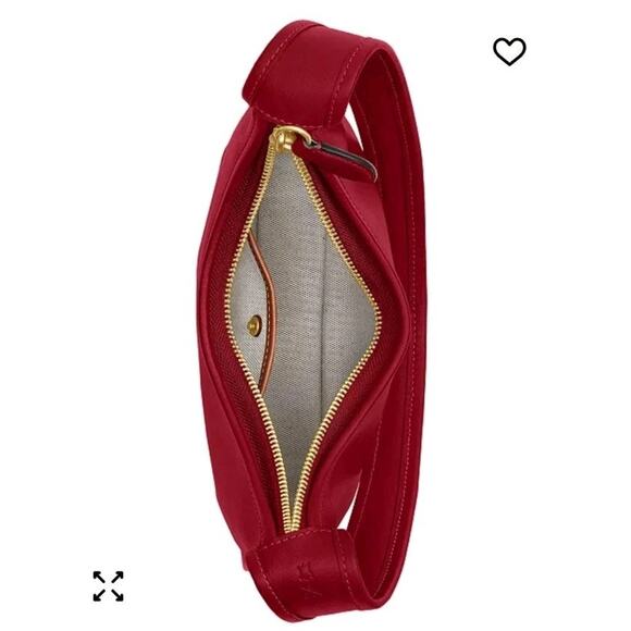 NWT COACH Originals Curve Zip (Ergo) Archive Bag Ruby Red/Brass - Picture 3 of 5